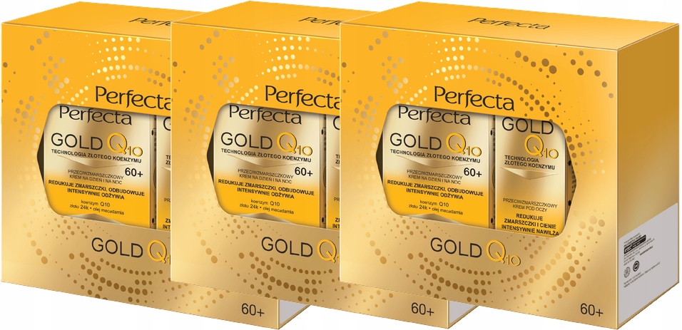 3x Perfecta Vánoční sada Gold Q10 60+ Zralá pleť Obnovuje koenzym