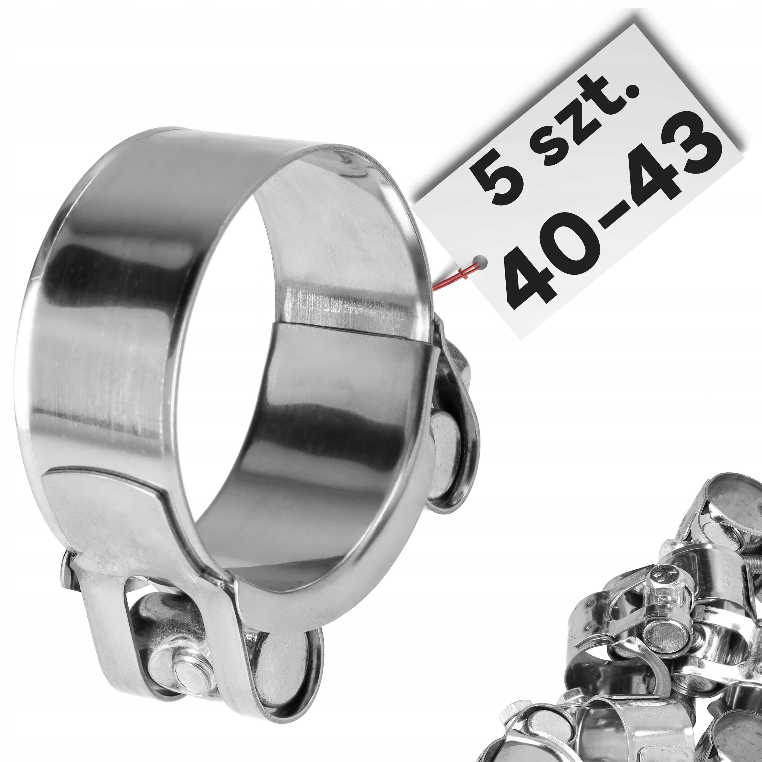 5 x Obejma skręcana Gbs 40-43 mm
