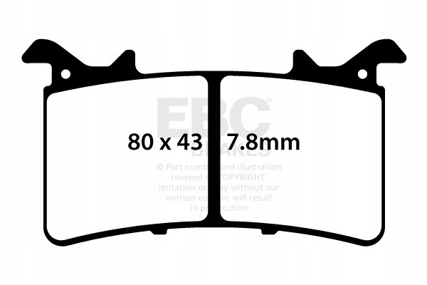 Brzdové doštičky Ebc EPFA757HH Extreme Pro (súprava na 1 kotúč)