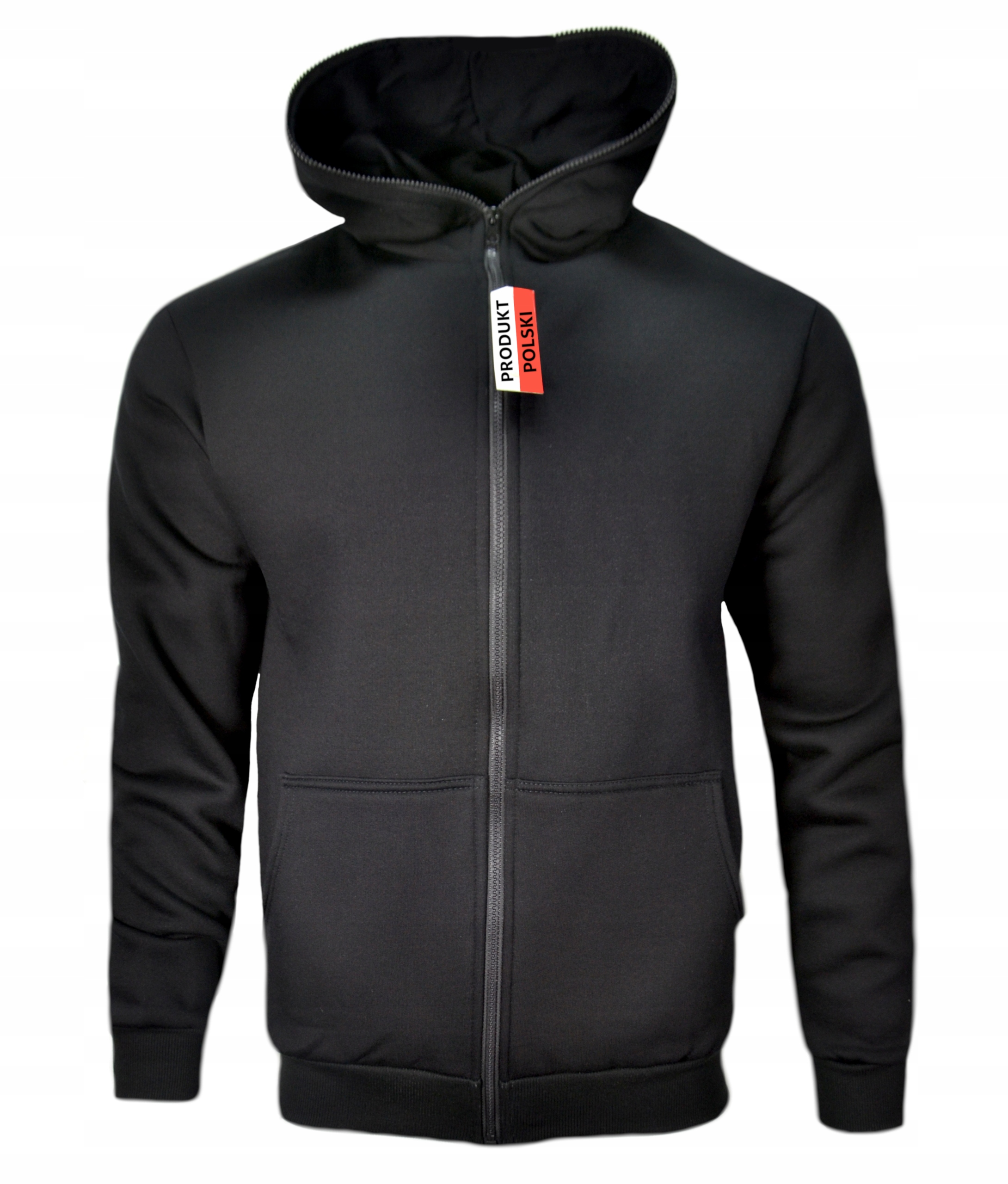 Pánská mikina Černá na zip, Silná, klasický střih, velikost XXL