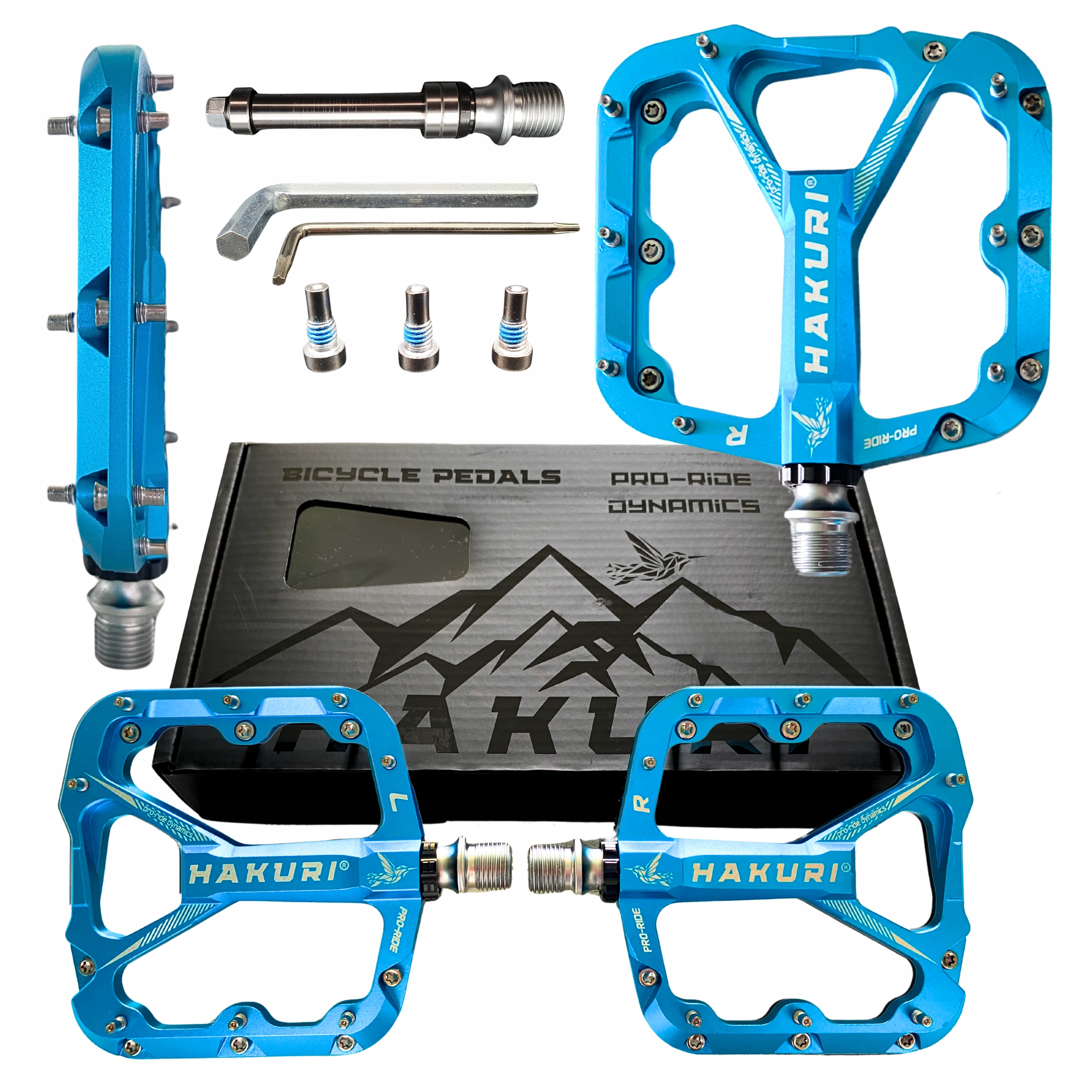 Pedały Rowerowe Aluminiowe Z Pinami Mtb Lekkie Platformowe 3 Łożyska Mocne