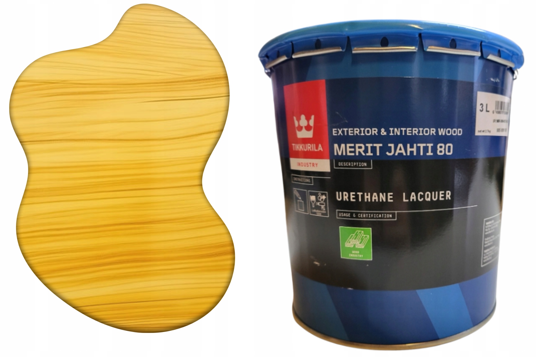Merit Jahti Lakier do drewna jachtowy Tikkurila Merit 80 Połysk 3l