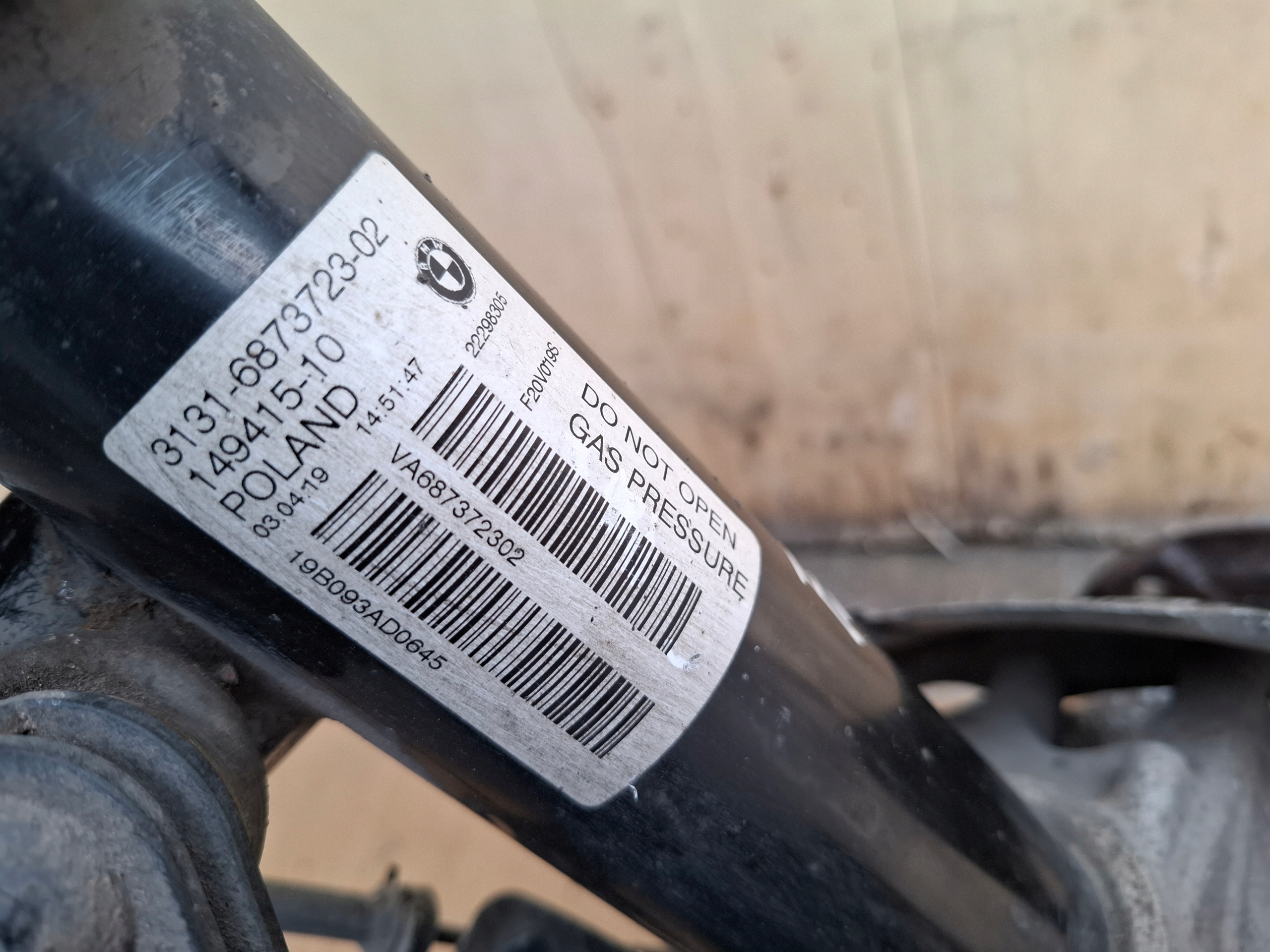 BMW F20 F21 19r swing MACPHERSON left front 6792285