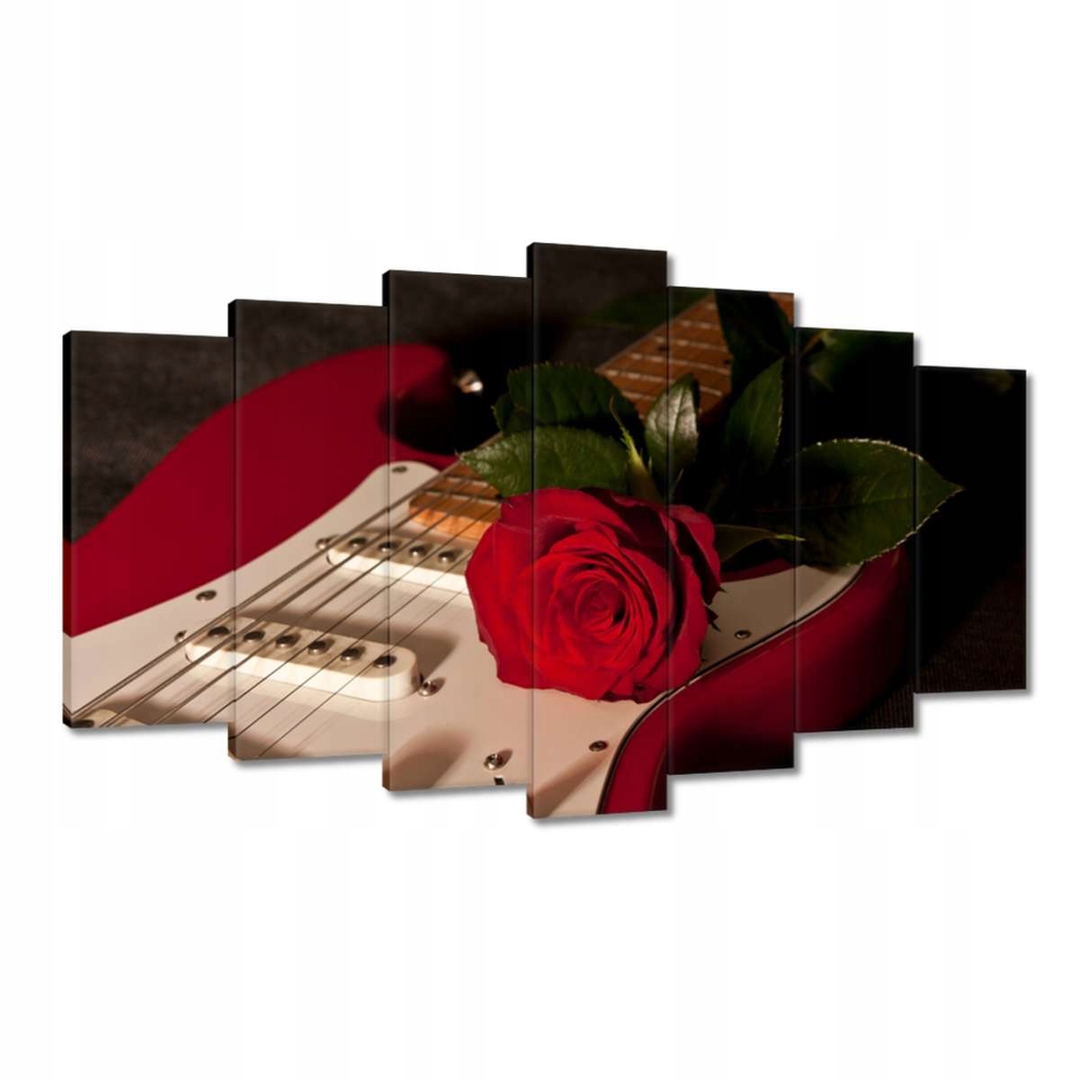 Obrazy 140x80 Červené pádlo Kytara