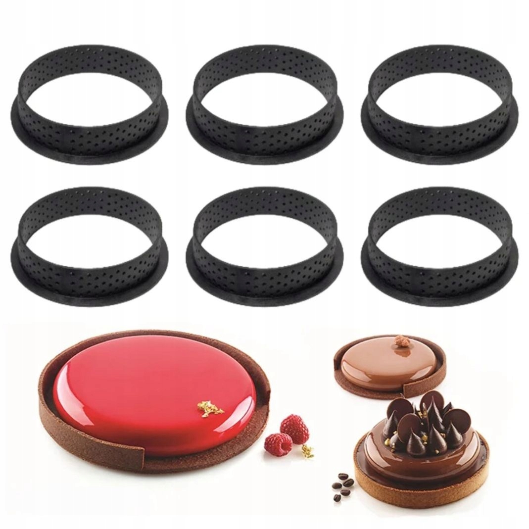 FORMA RING OKRĄGŁY 6 szt DO PIECZENIA TARTY TARTALETEK PIZZÓWEK 316 Marka EUROBATT