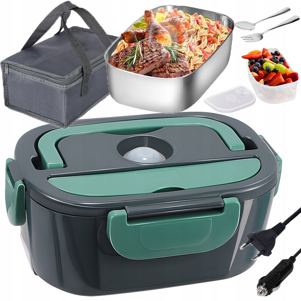 Elektrický Obědový Box Termoska Na Jídlo Ohřívač Jídla Turistický 1,5 L