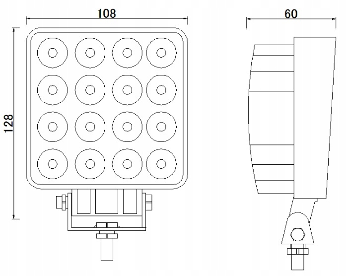 LAMPA 9 LED HALOGEN ROBOCZY 27 W 12-24V DIODOWA KW Producent części Kamar