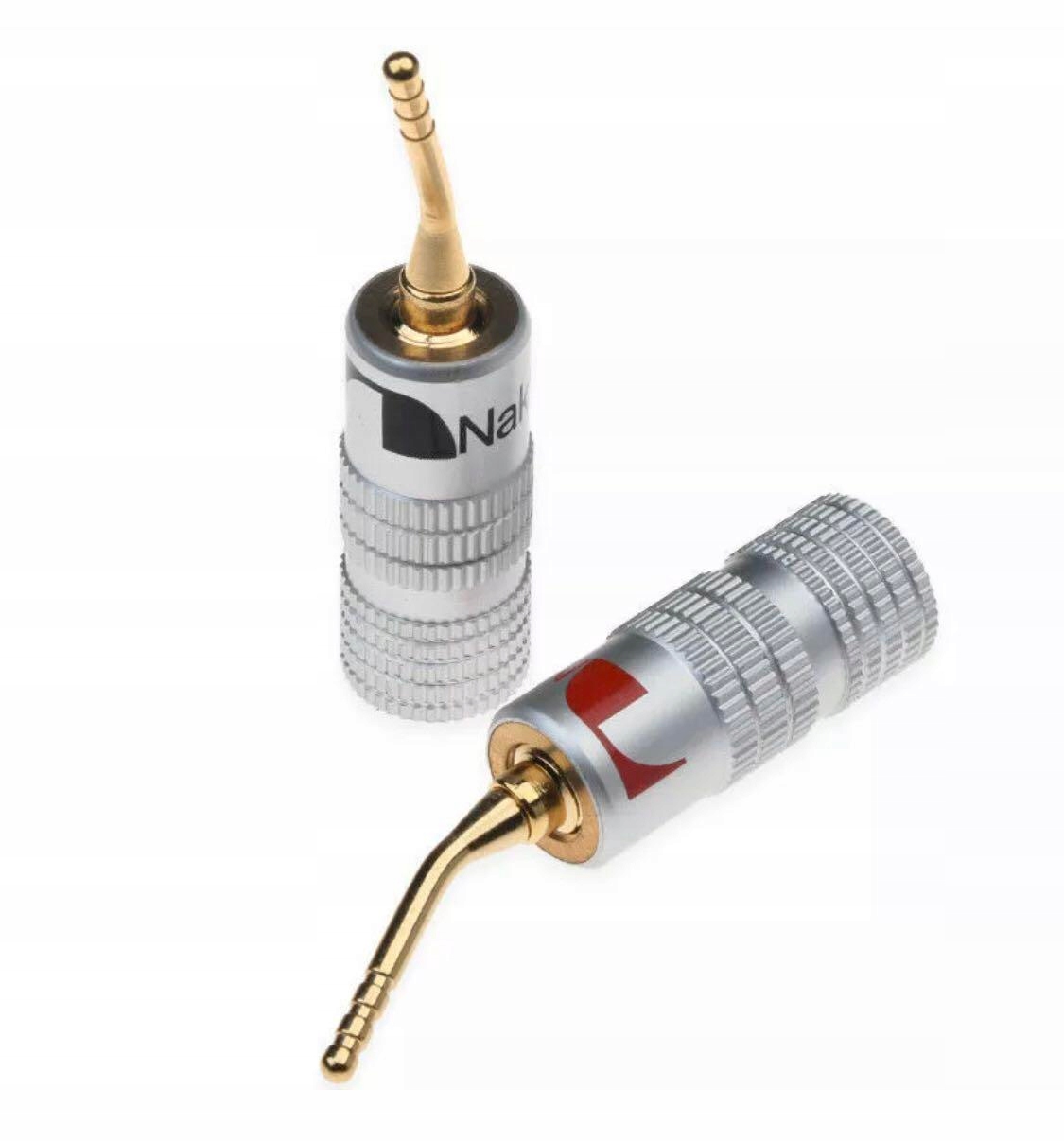 Wtyki głośnikowe szpilkowe 2mm igła Nakamichi 8szt Model Nakamichi HQ Premium 100% Copper 24kGold