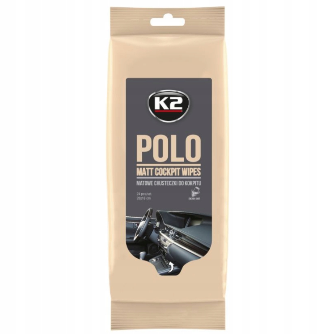 K2 Polo Matt Chusteczki Nawilżane Do Kokpitu Energy Shot 24 Sztuki