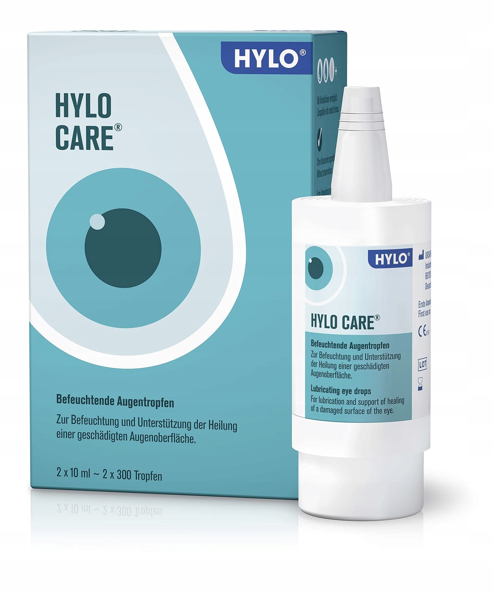 Hylo Care krople do oczu na suche oczy z kwasem hialuronowym 2 x 10 ml