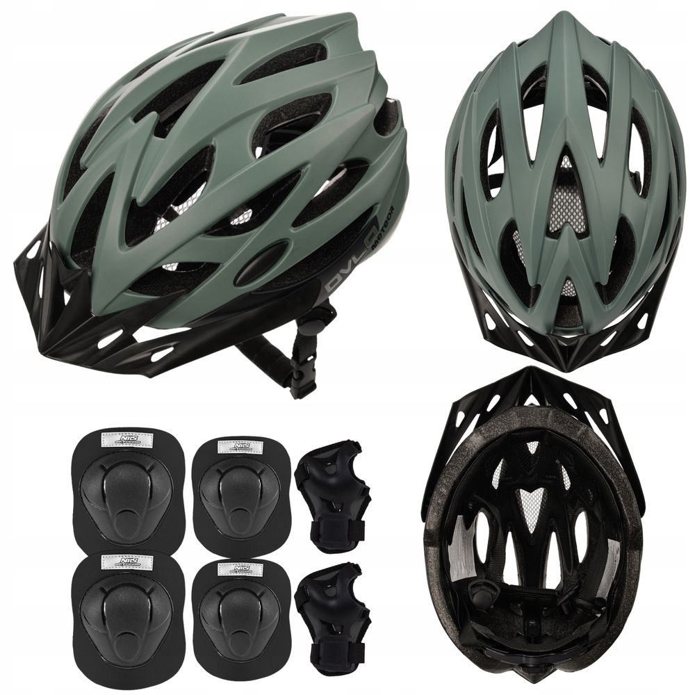 Kask Regulowany Na Rower Hulajnogę Dla Dziecka 58-61 cm Ochraniacze M