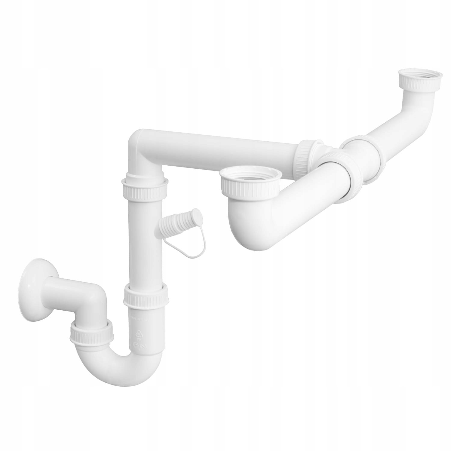 

Półsyfon Do Zlewu Zlewozmywaka 2-KOMOROWEGO Biały