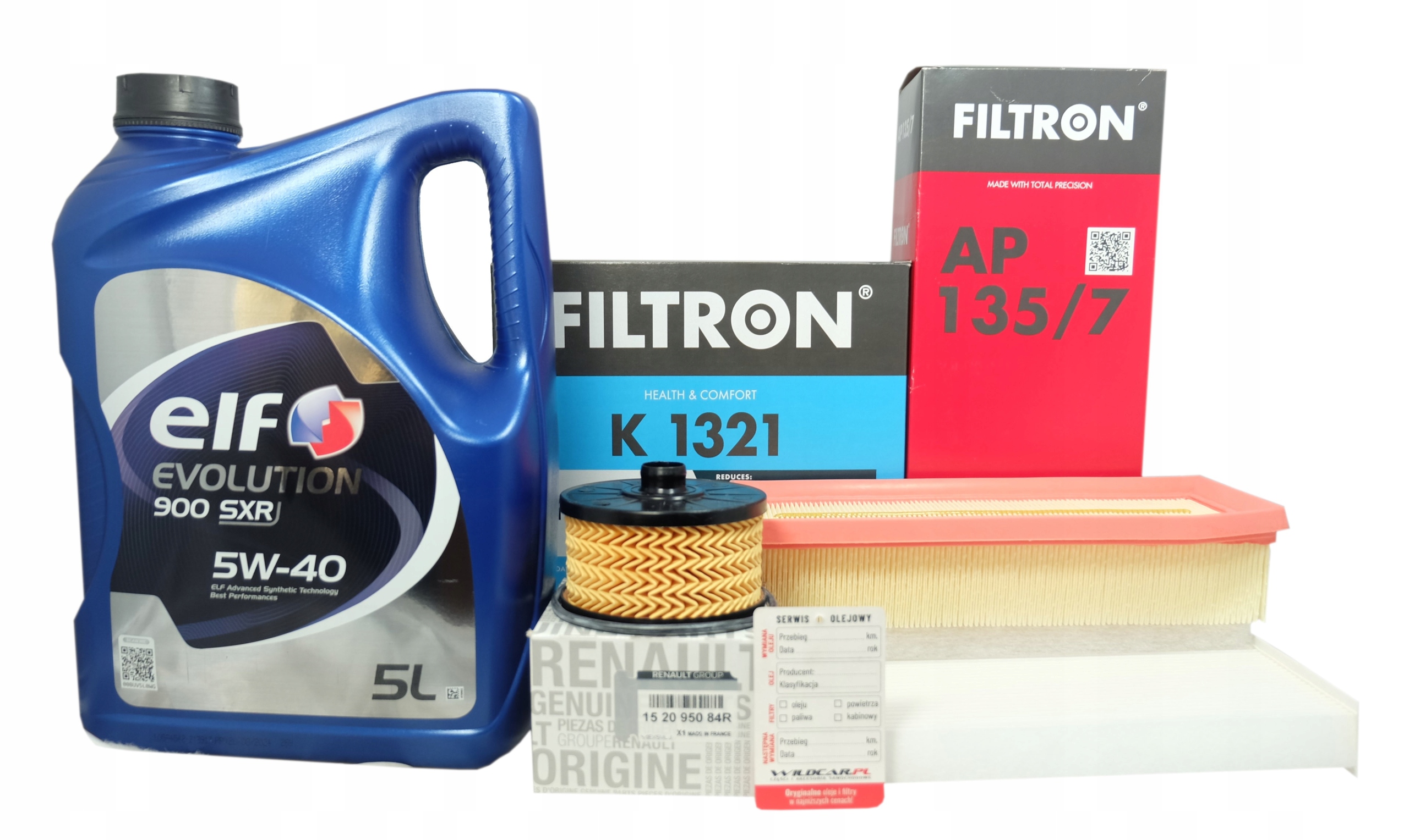 3 filtre olej Elf 900 Sxr 5w40 Dacia Logan Sandero II 1.0 TCe SCe
