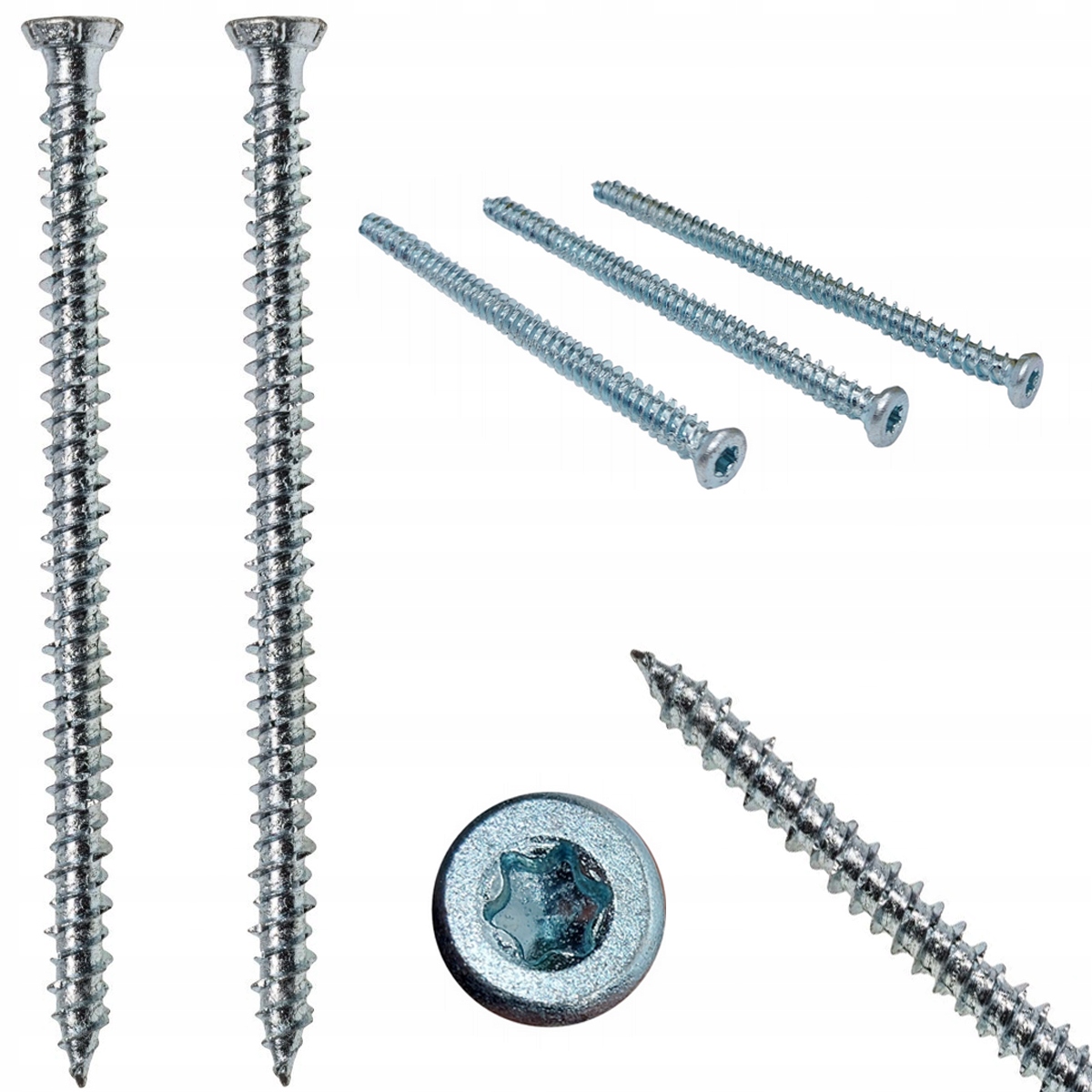 Wkręty do ram okiennych 7,5x212 mm ościeżnicowe stożkowe Torx 100 szt