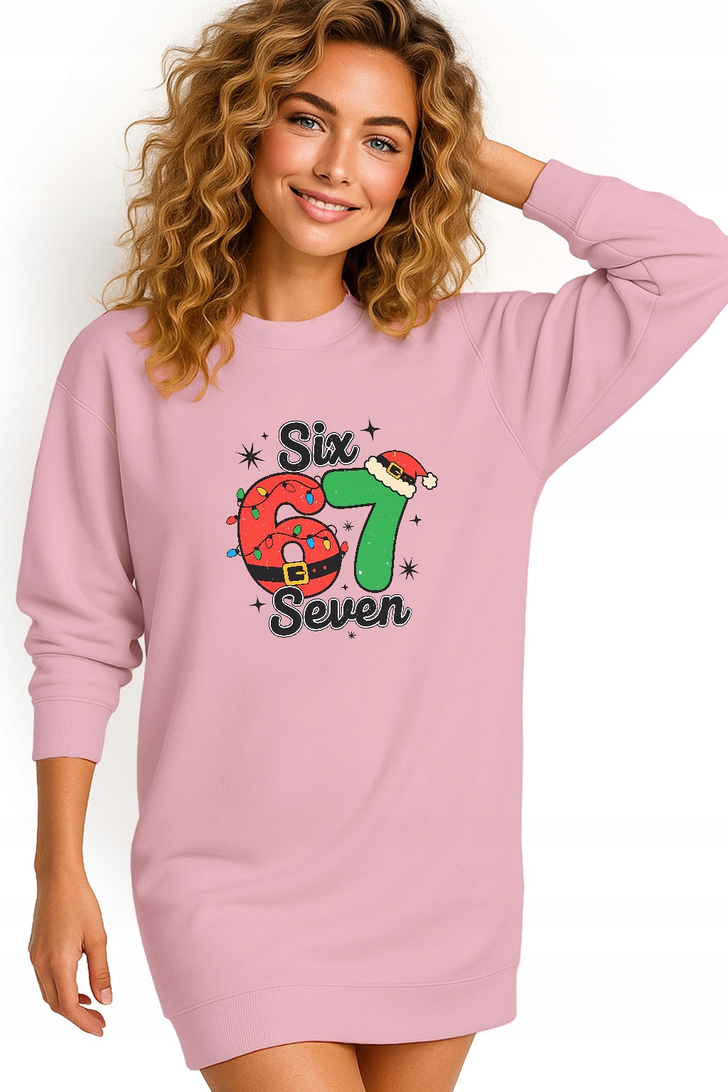 Mikina Vánoční Oversize Šaty Six Seven 67 Dárek K Vánocům S