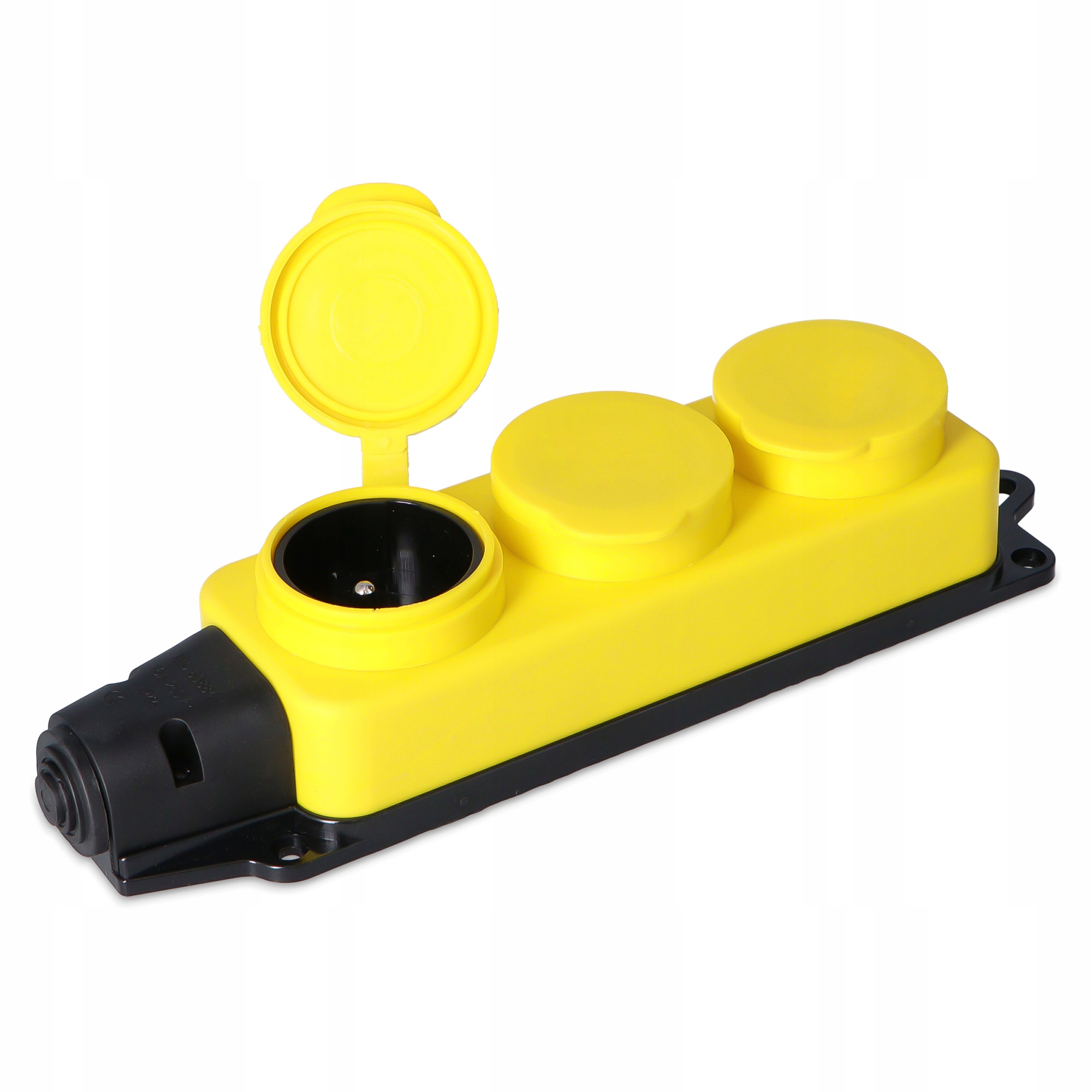 PRZEDŁUŻACZ Trójnik Budowlany Rozgałęźnik LISTWA Gumowa 3x GNIAZDO 16A 230V Liczba gniazdek 3 szt.