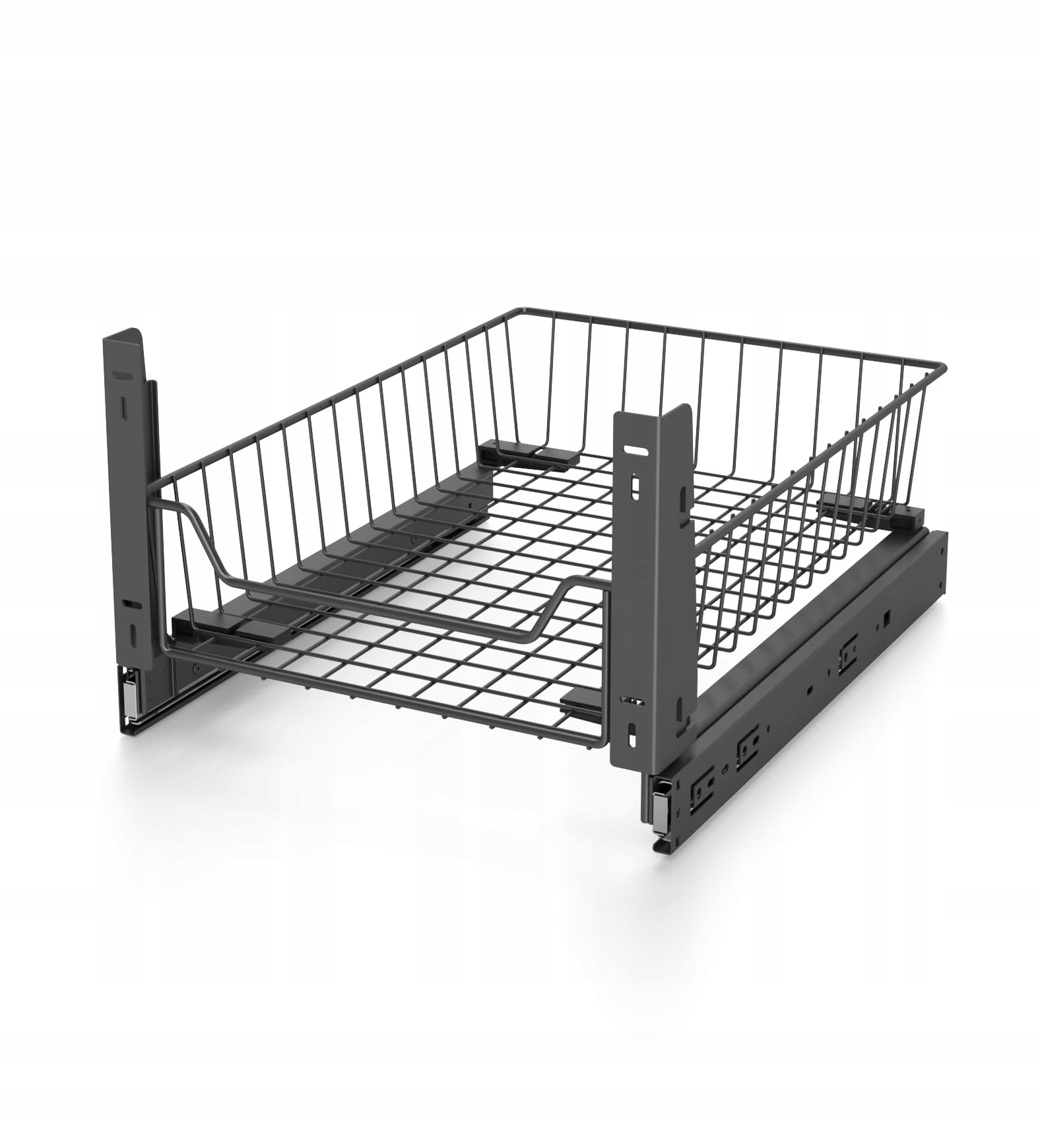 Szuflada półka kuchenna wysuwana Cargo kosz 60cm antracyt, mocowanie frontu