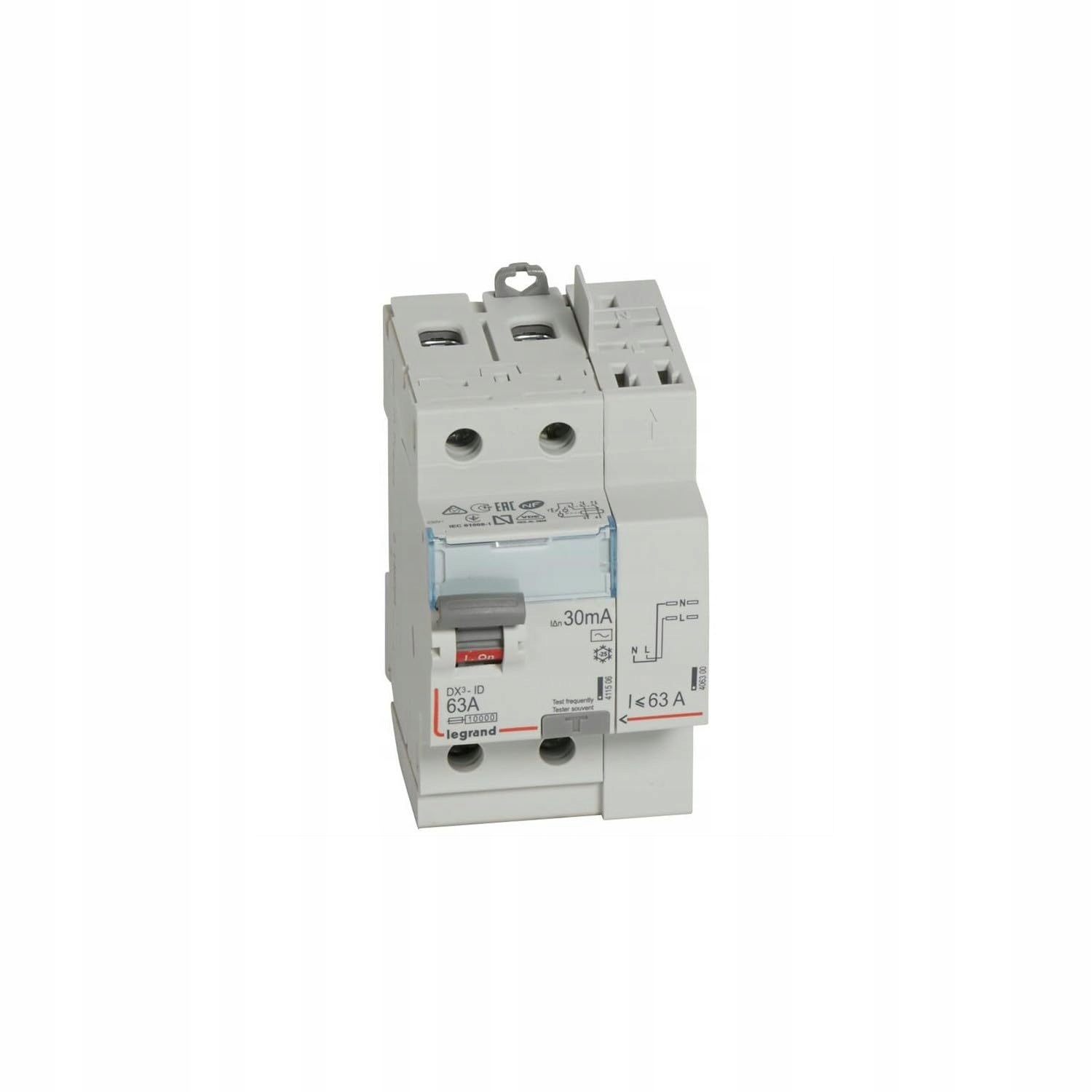 Diferenciálny prepínač DX³-ID 2P 230V typAC 30 mA 63A