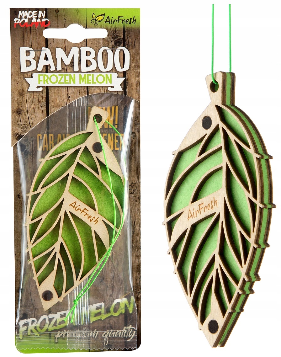 

Zawieszka liść AirFresh Bamboo zapach Frozen Melon