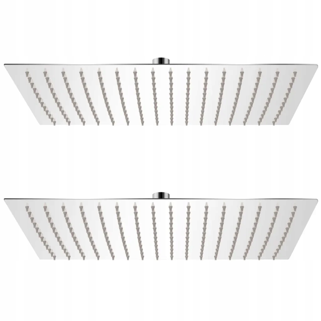 Dešťové sprchové hlavice 2 ks 30 x 40 cm nerezová ocel Stříbrná 275945