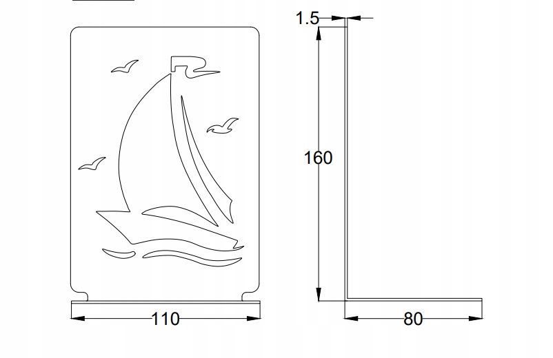 PODPÓRKA do książek ŻAGLÓWKA statek łódka 110x160 Marka inna