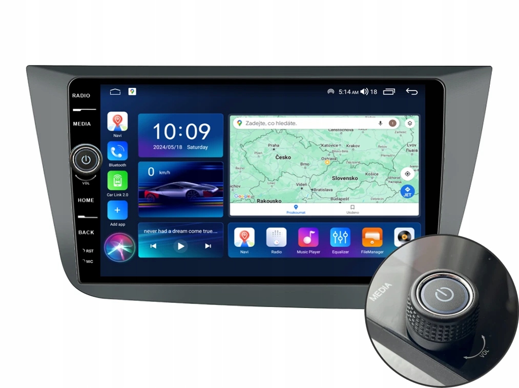 Everest 2DIN autorádio EVE25 Android, Seat Altea Toledo