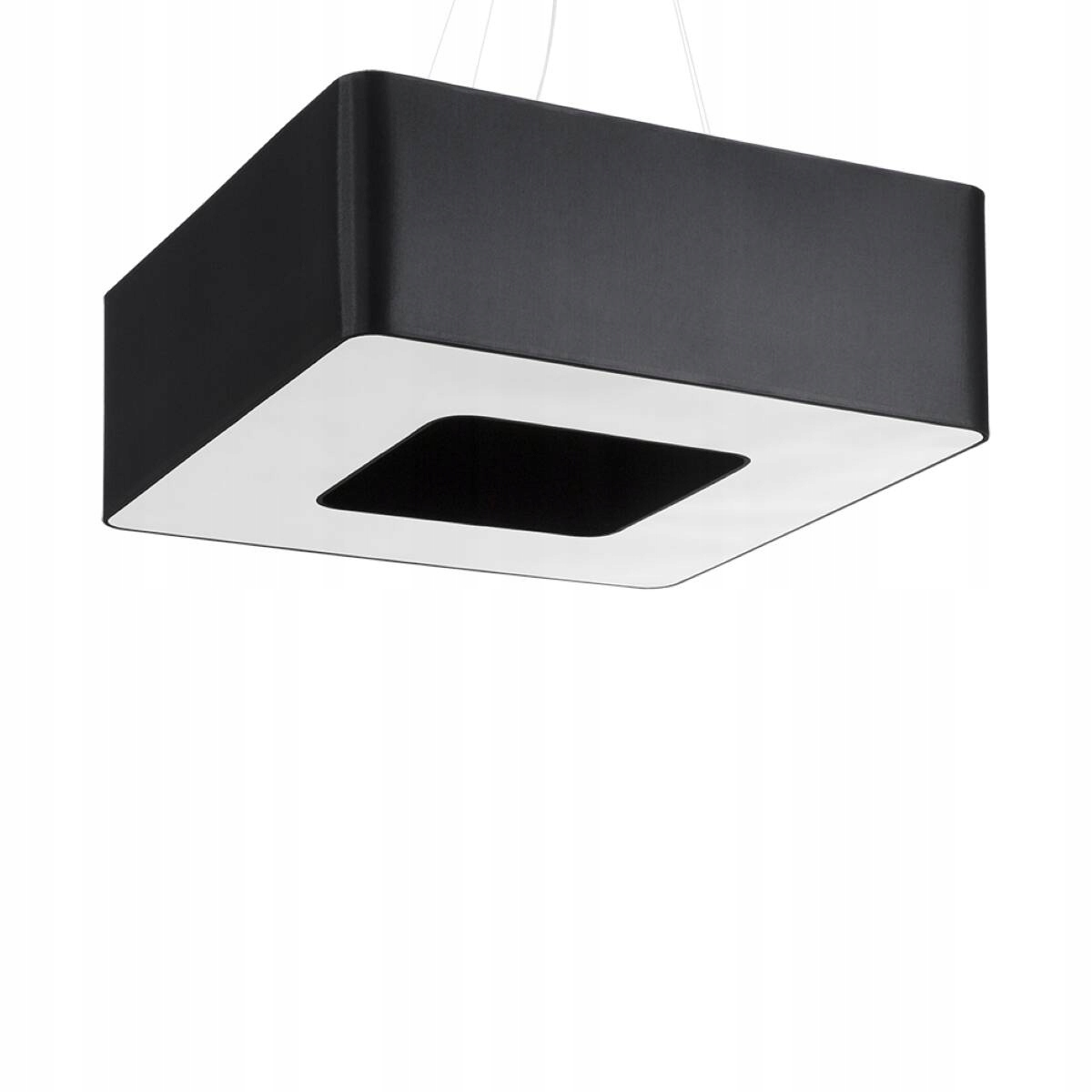 Lampa wisząca kwadrat czarna 60x22 cm 8xE27 15W Urano Sollux Lighting