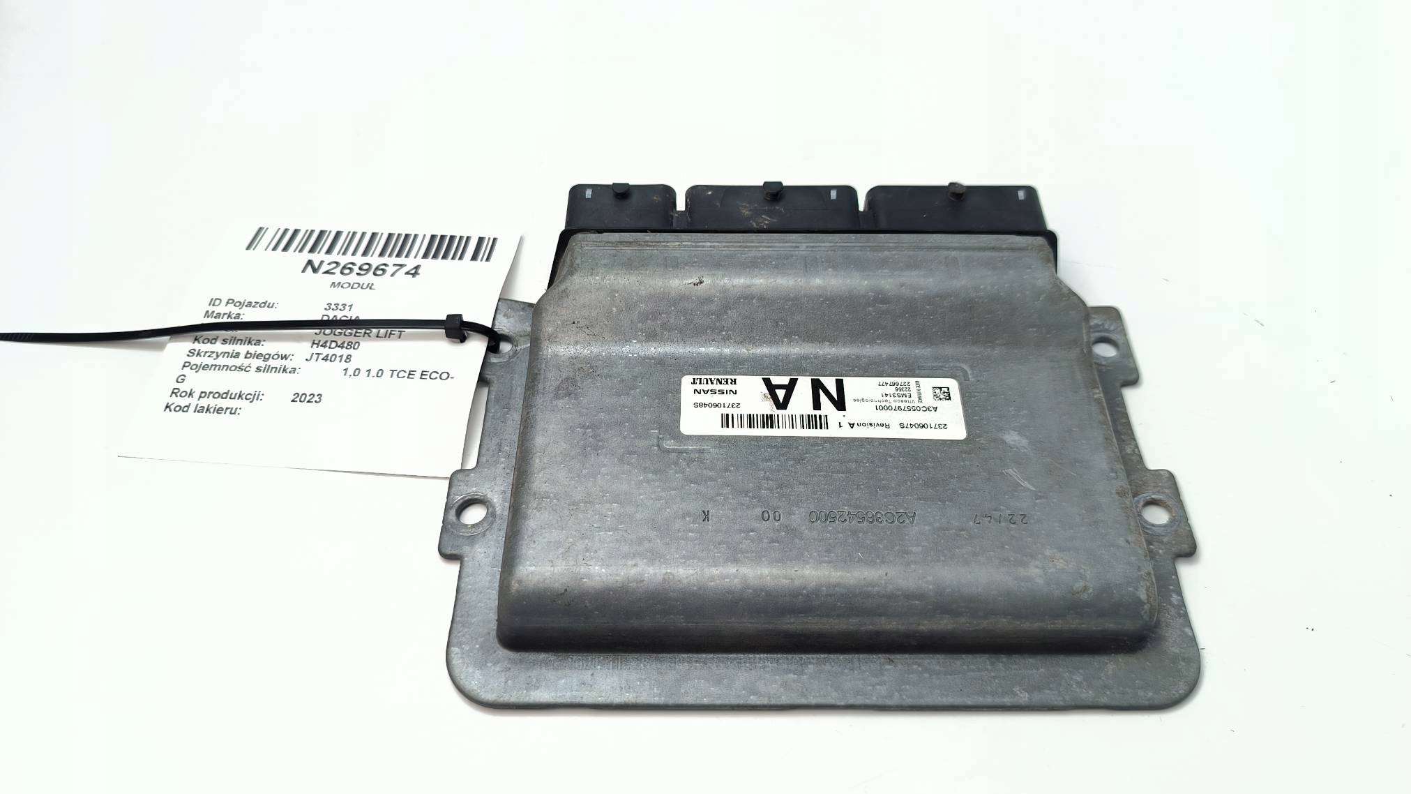 computer Motore ECU 237106047S 1.0 TCE DACIA JOGGER LIFT