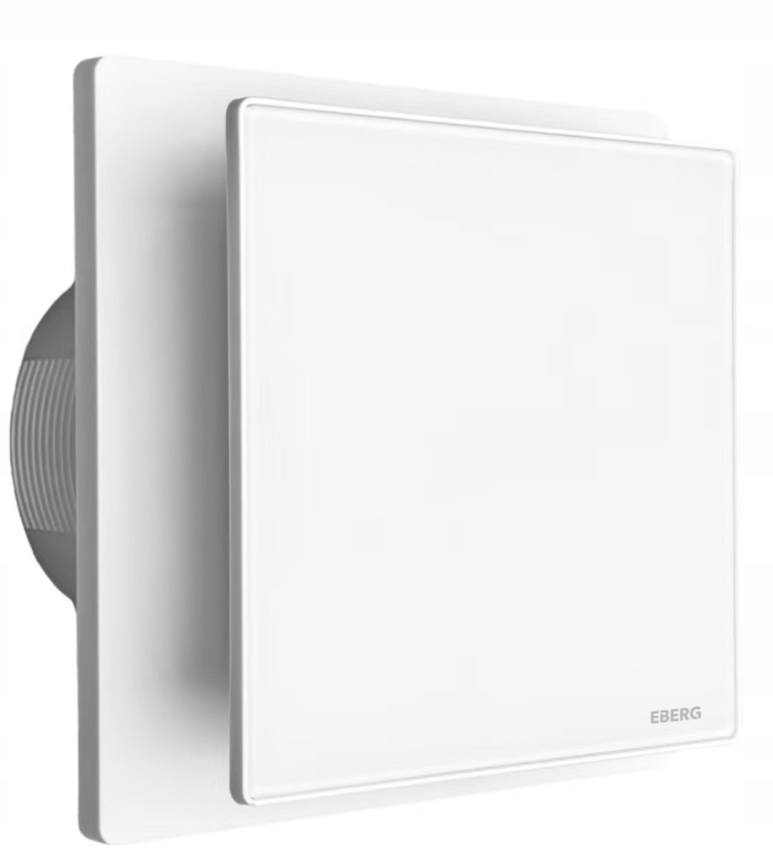 Wentylator łazienkowy Eberg Evo 120 białe szkło Timer Hygro klapa