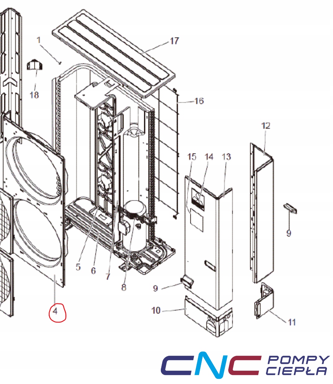 219444 R01E16668 FRONT PANEL PANEL PRZEDNI Mitsubishi Electric