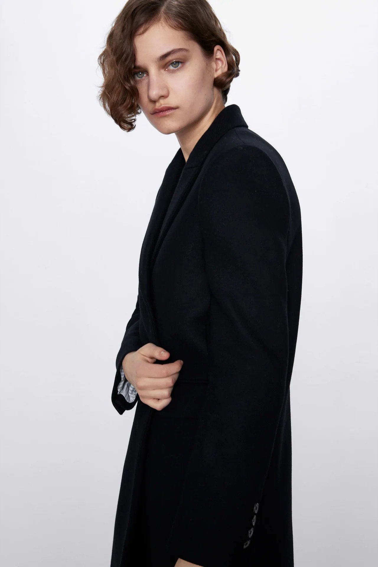 wełniany płaszcz o męskim kroju Zara L 40 Nowy Rozmiar L