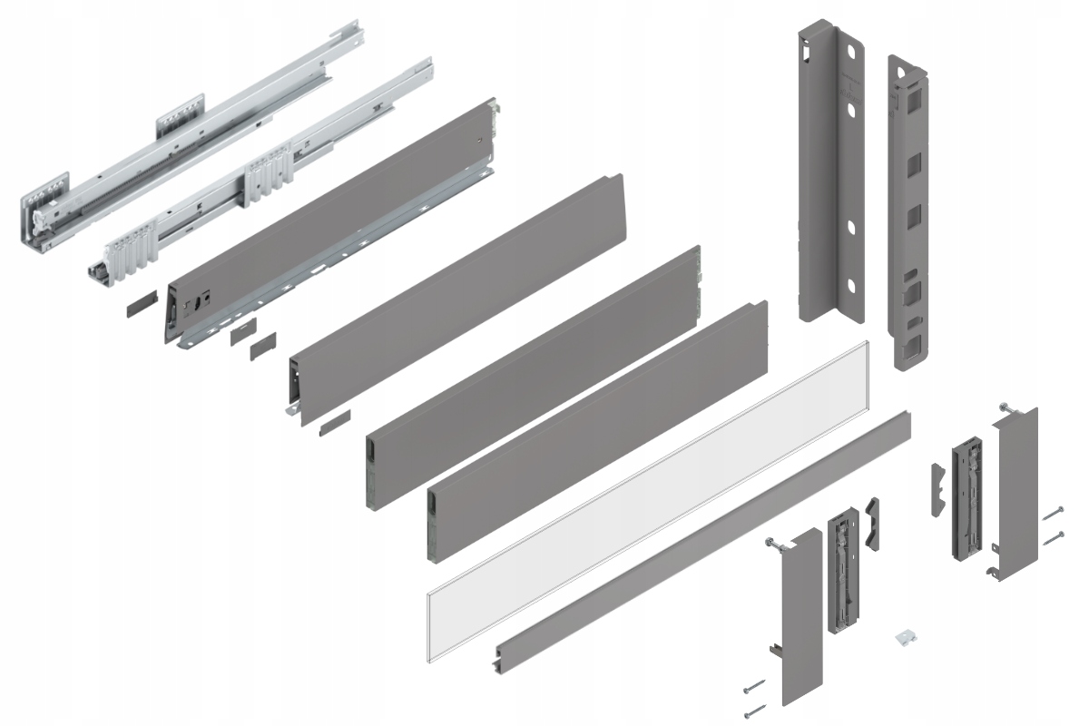Blum Šuplík Merivobox 600 Vysoká E vnitřní šedá 70 kg