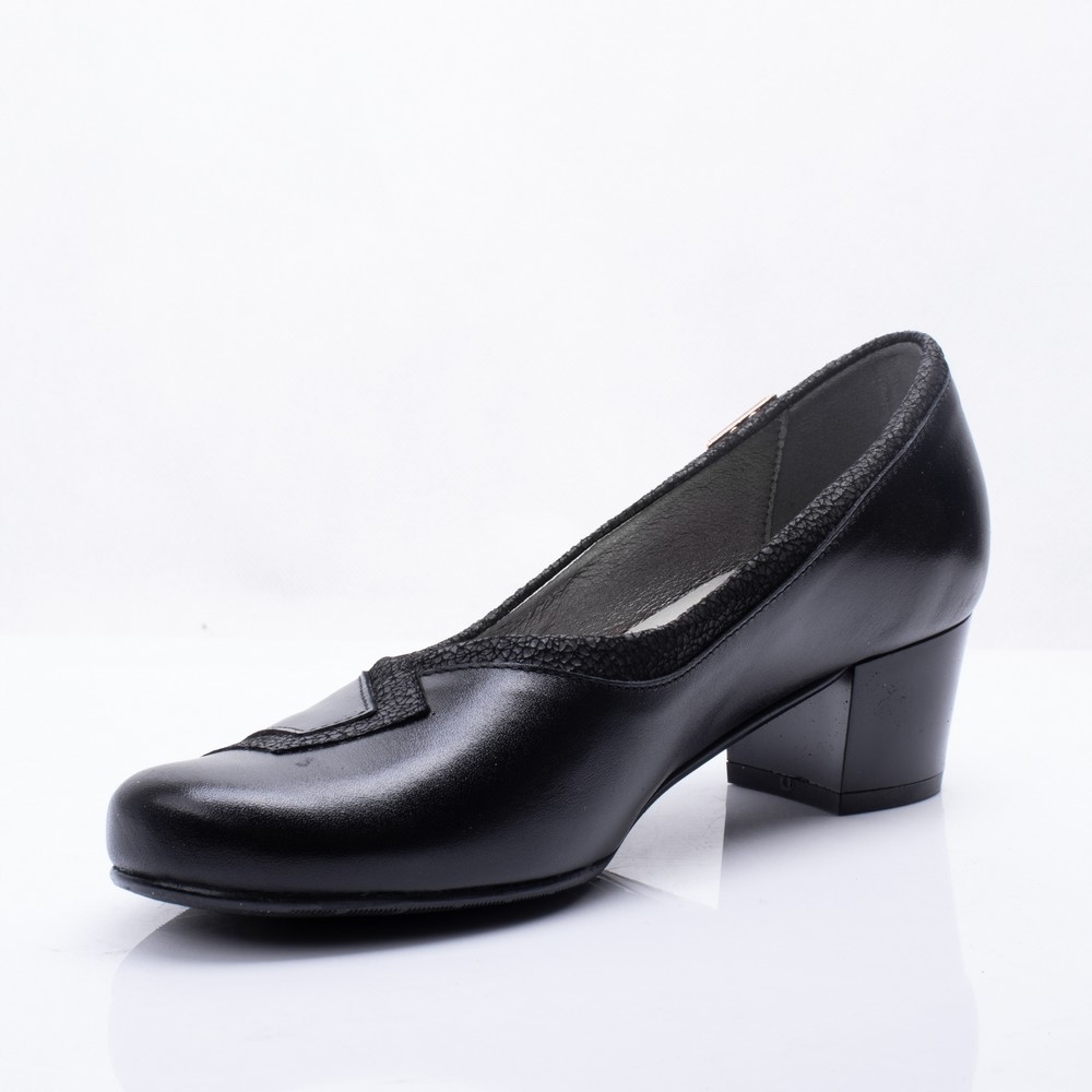 Korzeniowski 3103 černé dámské kožené pohodlné lodičky r38