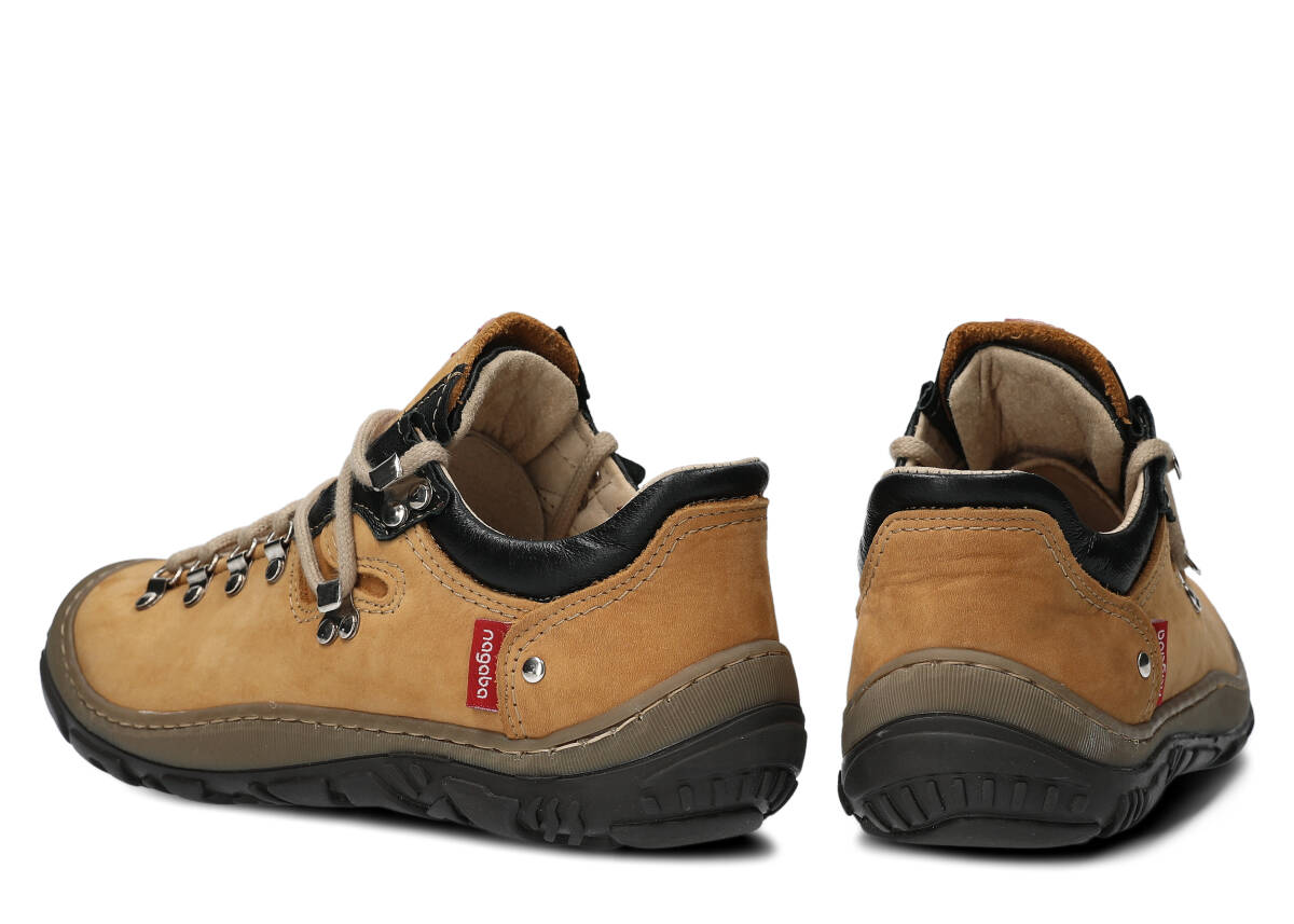 NAGABA 054 ŻÓŁTY NUBUK - PÓŁBUT TREKKINGOWY DAMSKI - ROZMIAR 36 Rozmiar 36