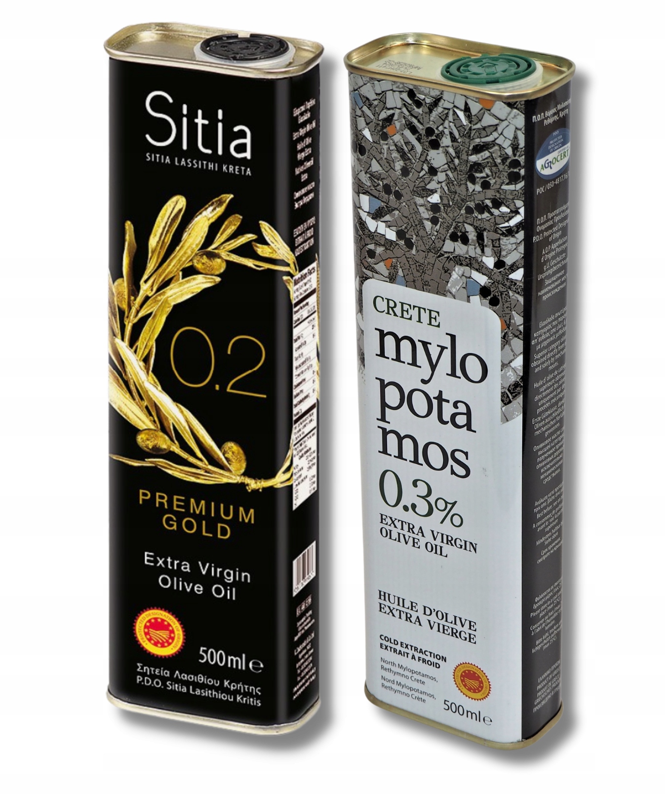 oliwa Grecka zestaw 0,2% i 0,3% Ex. Virgin 2 x500 ml. data do 06/27