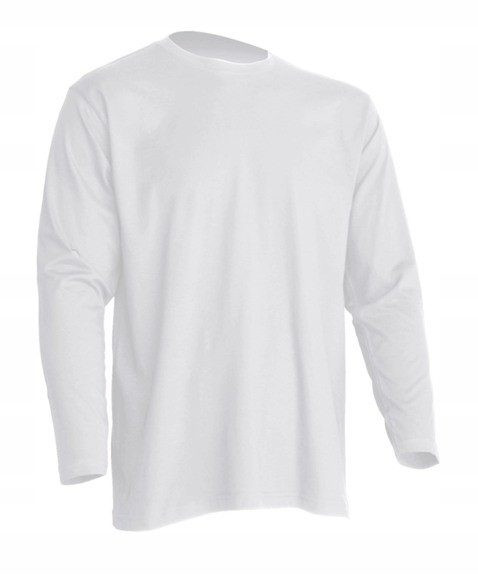 

T-shirt Męski Z Długim Rękawem Biały r.XL
