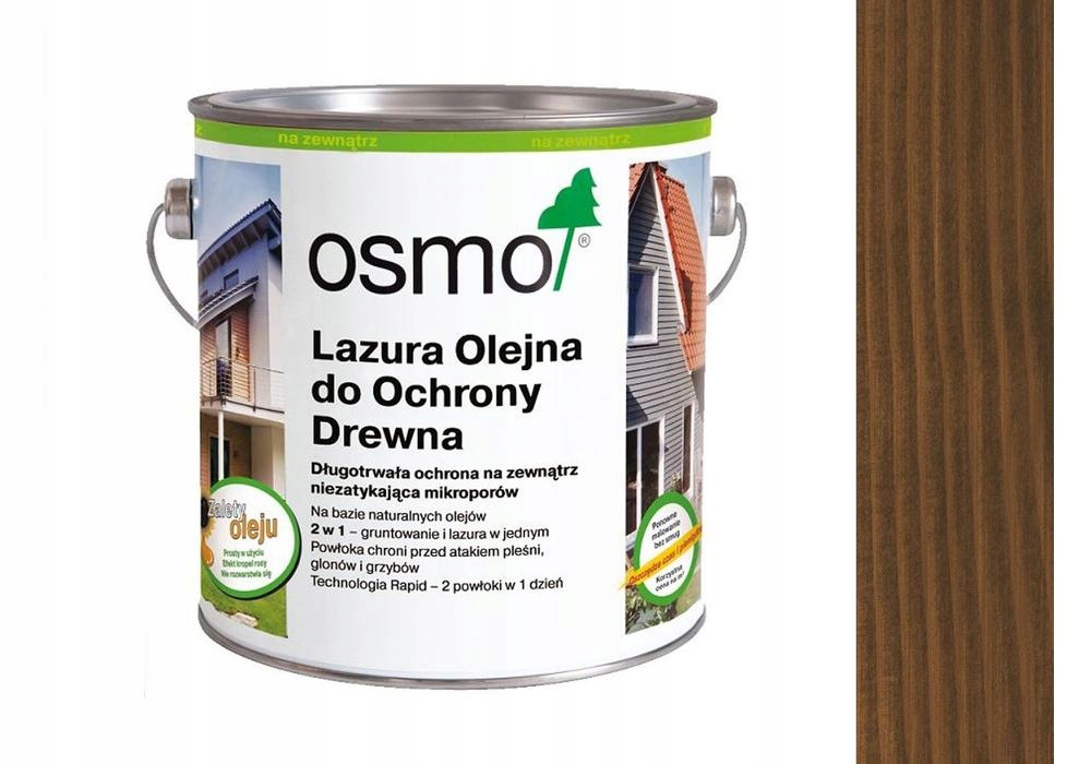 

Osmo Lazura Olejna Do Drewna Orzech 707 2,5L
