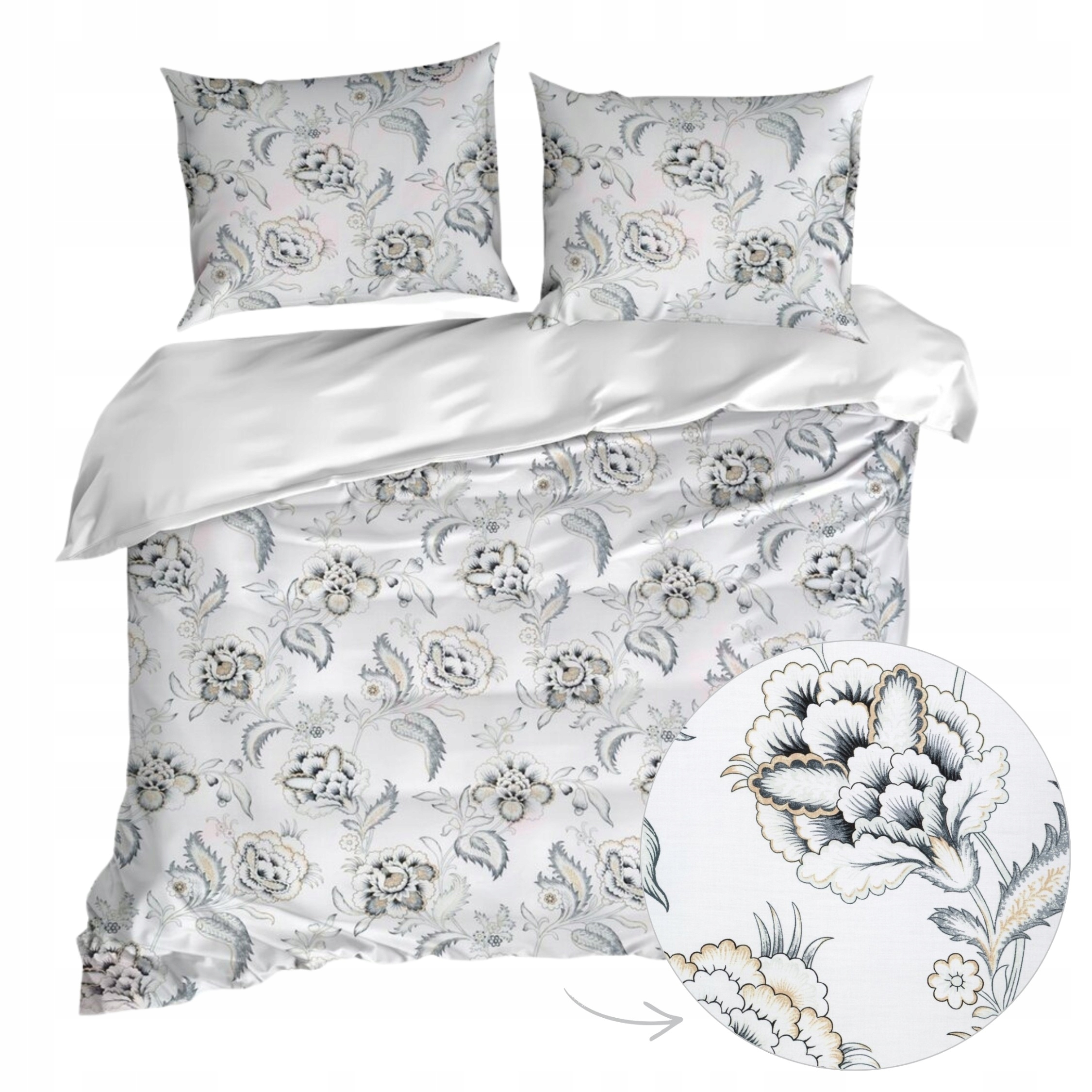 Povlečení 220x200 cm Bavlna satén sada povlaků na přikrývku polštář