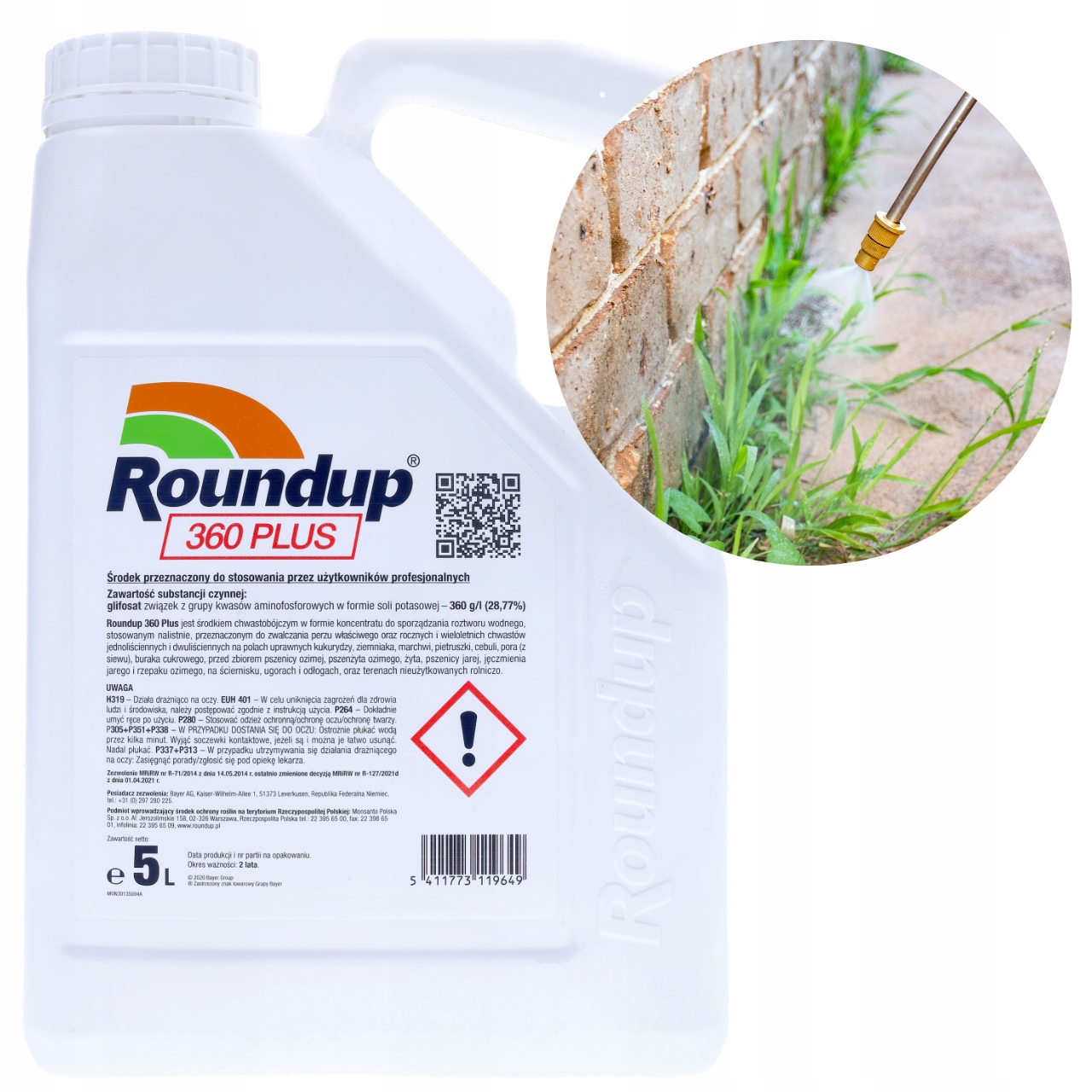 

Roundup 360 Plus (glifosat) 5L Randap na chwasty