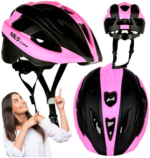 Kask Rowerowy Dziecięcy Dziewczęcy Różowy Na Rolki Hulajnogę S 48-53 CM