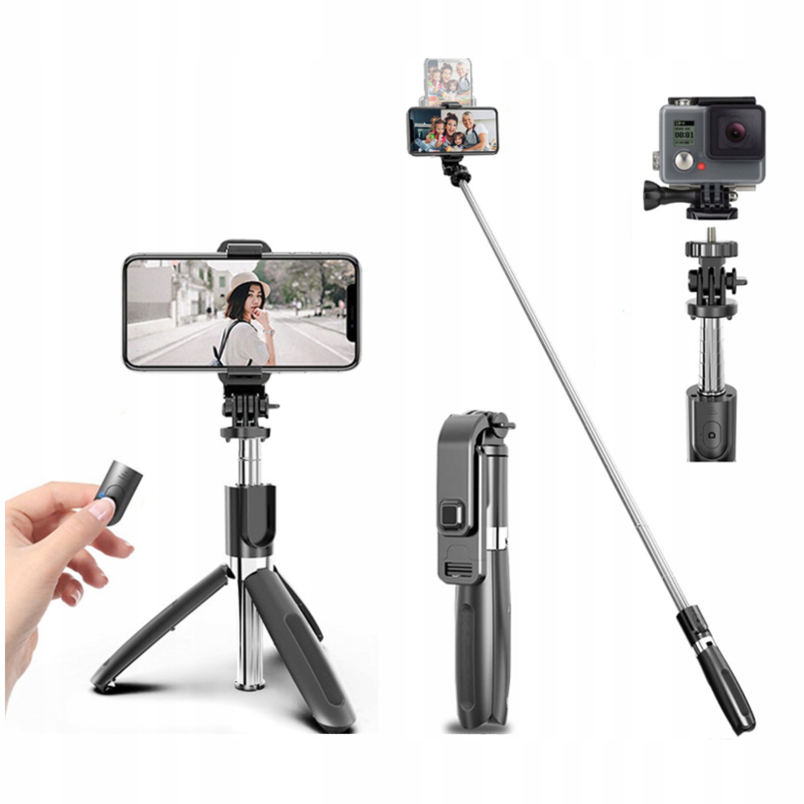 Фото - Тримач / підставка Pilot Rozsuwany Kijek Selfie Stick Tripod Statyw 