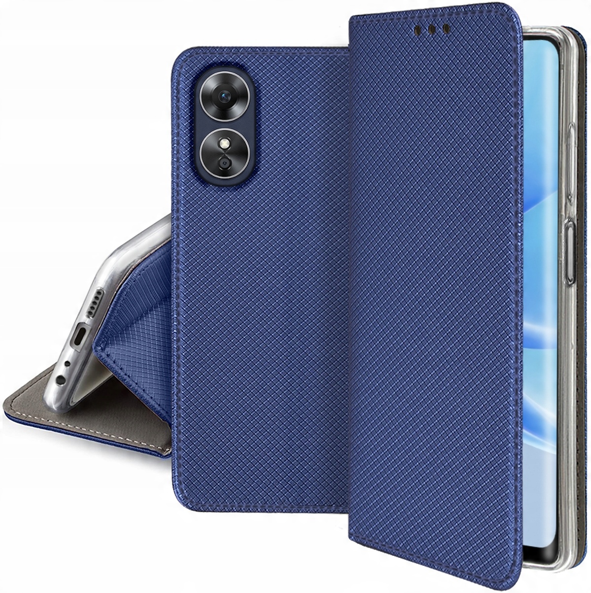 

Etui do Oppo A17 Smart Magnet Case Szkło 9H
