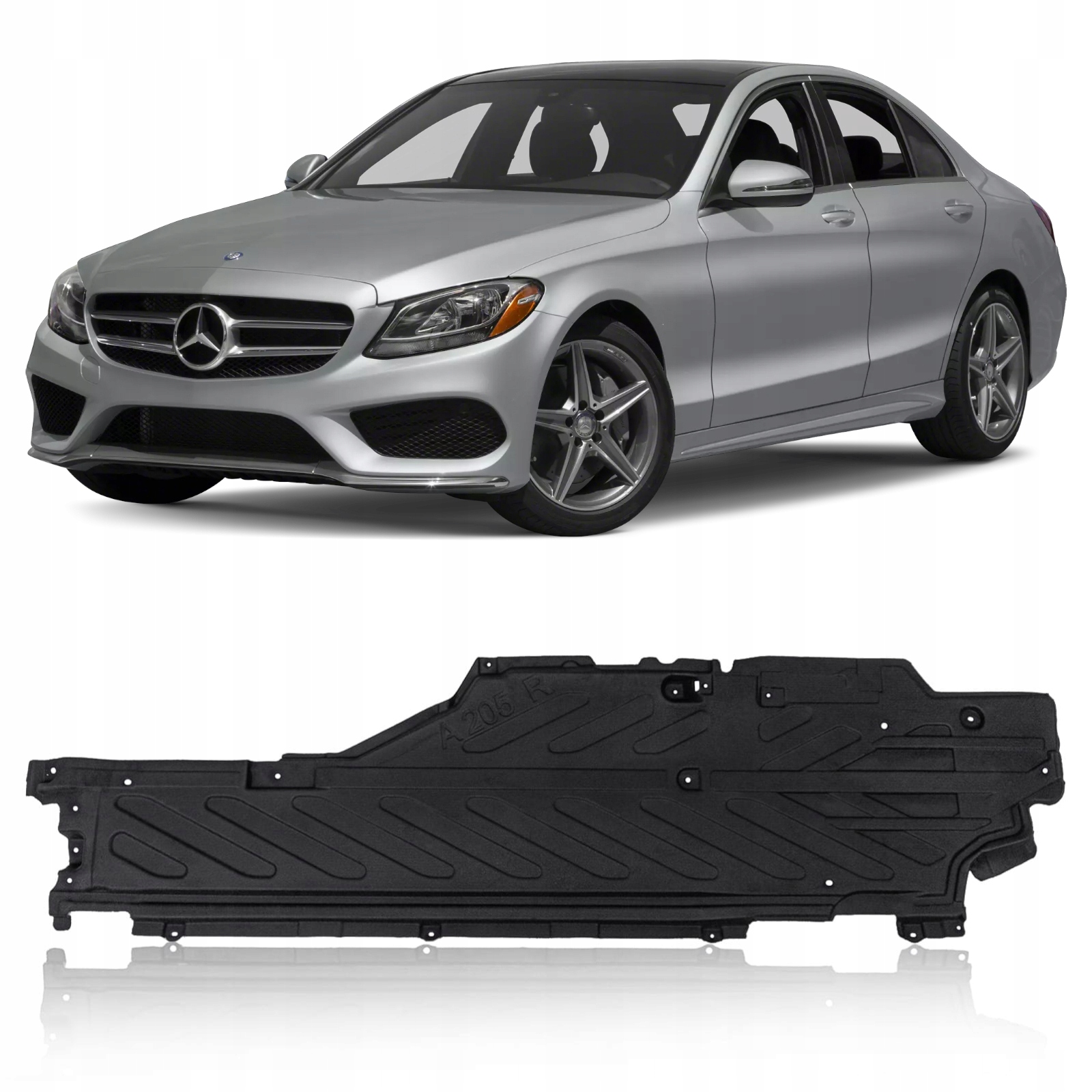 MATERIAŁOWA OSŁONA PODWOZIA PRAWA A2056842000 MERCEDES C-CLASS W205 14-21