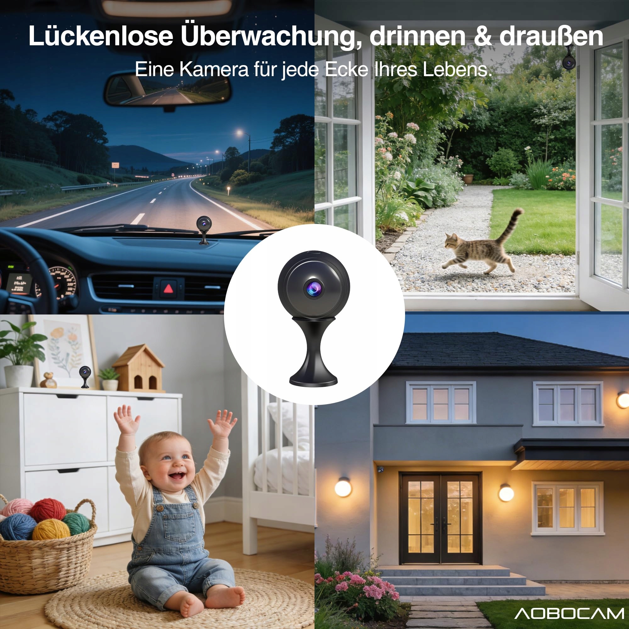 AOBOCAM Mini Kamera 4K 5G WLAN HD AI Detekcja Ruchu Nocna Wizja Dla Domu — miniatura 6