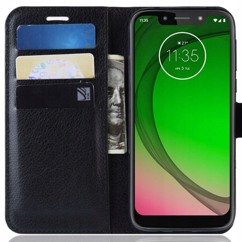 

Etui Z Klapką Portfel Litchi Do Moto G7 Play