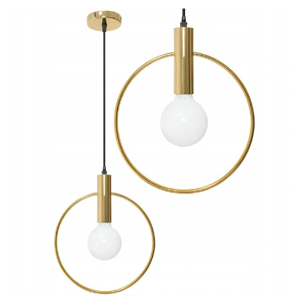 LAMPA SUFITOWA ZŁOTA KOŁO OBRĘCZ RING GOLD APP485