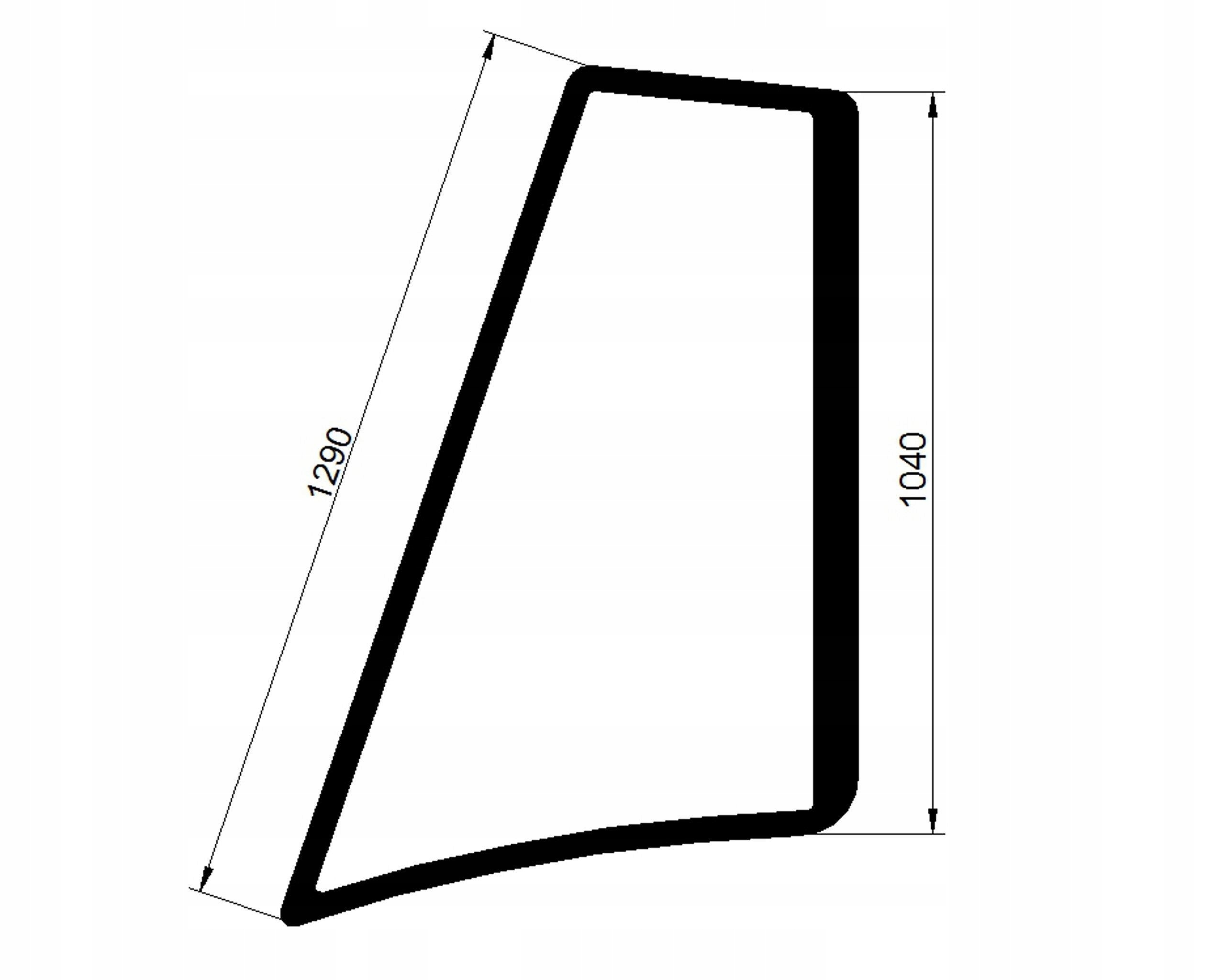 sklo rypadlo-nakladač Case boční pravé E48350