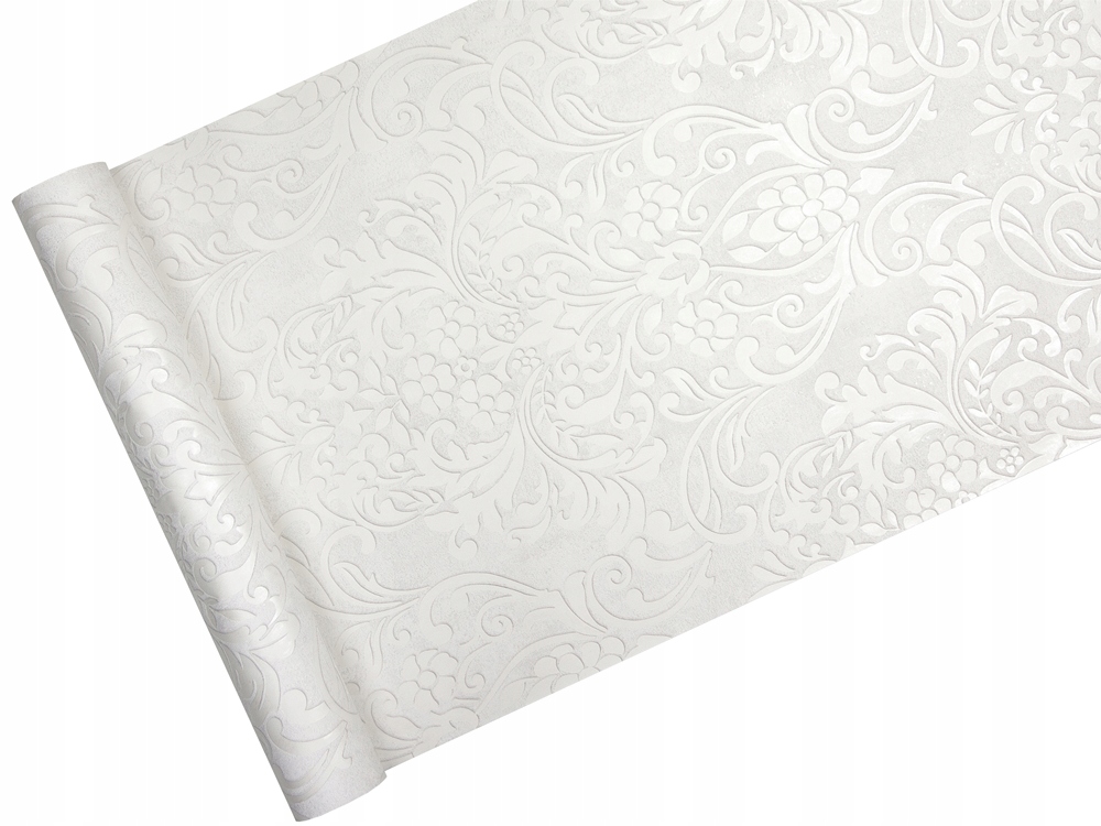 

Tapeta Szlachetny biały Ornament jak Koronka