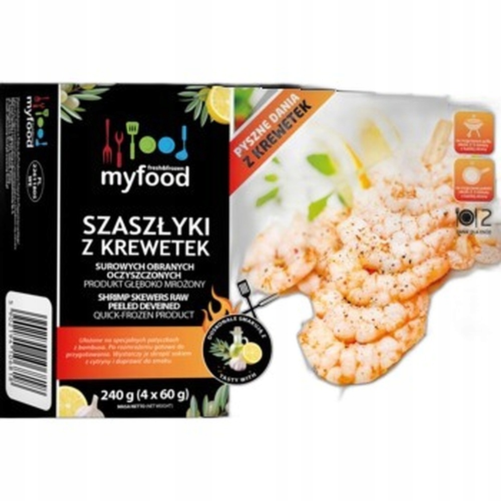 Myfood Špízy Ze Syrových Krevet, Hluboce Zmrazený Produkt, 240 G