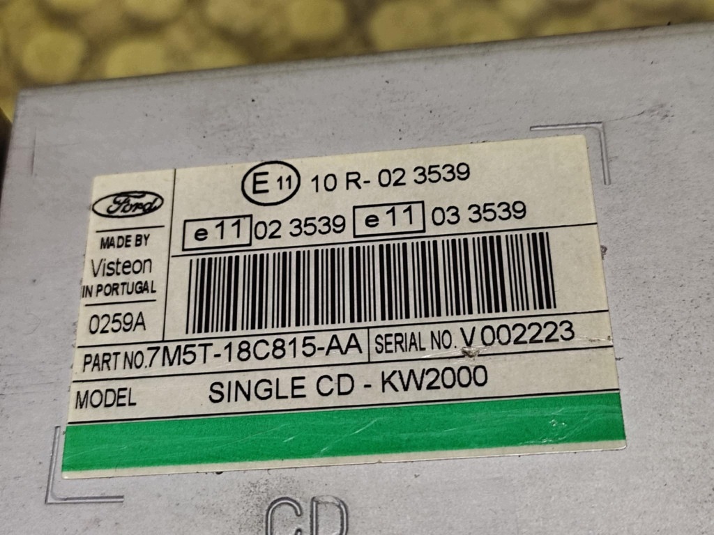 FORD C-MAX RADIO 7M5T18C815AA